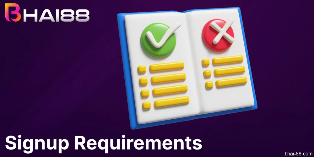 Account creation requirements for Bhai88 players from Bangladesh