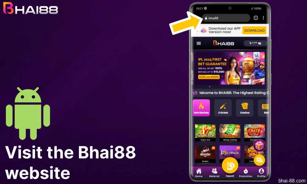 Visit the Bhai88 website